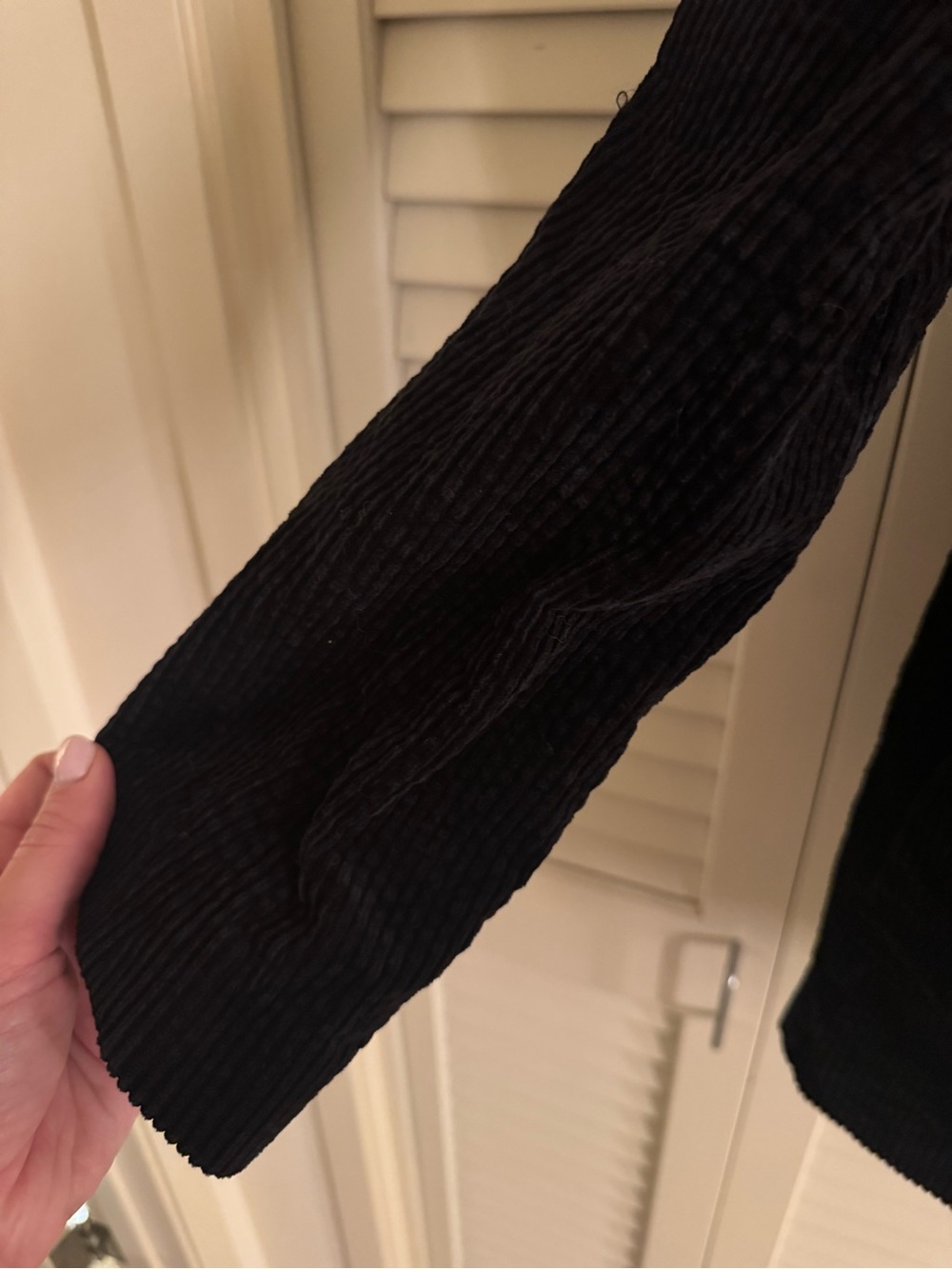 J. Jill Black Corduroy Button-Front Pea Coat - Picture 4 of 4